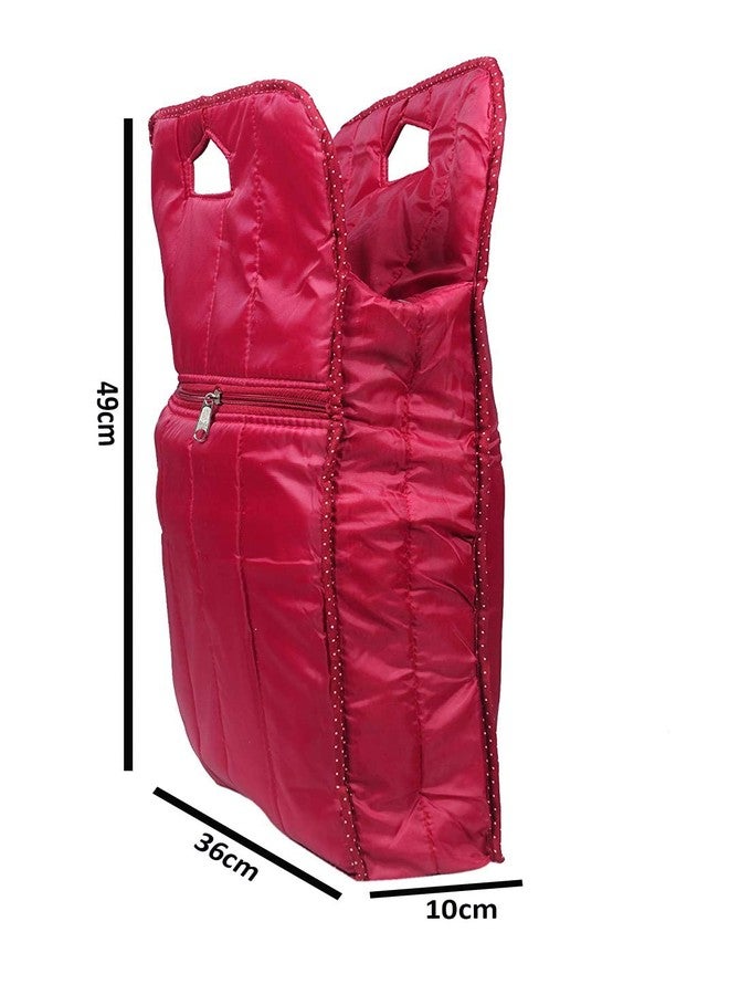 SuneshCreation Multipurpose Bag in Soft Parachute Material Shopping Bag/Picnic Bag/Grocery Bag/Storage Bag (Maroon) - Image 5